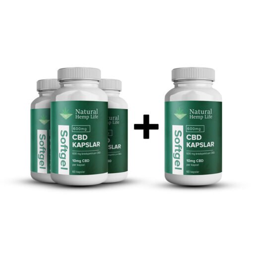 4 for 3 – CBD kapsler 600mg